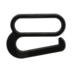 Крючки для бюстгальтера пластик 20.0 мм, 100 шт, черный, 7724208-2