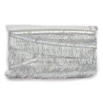 Бахрома отделочная 33.0 мм / 12 метров, металлизированная серебро