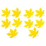 Заготовка из фоамирана "Лист клена", 10х10см, 10 шт, желтый