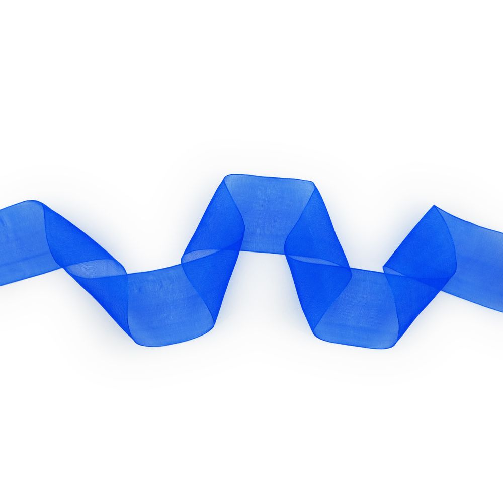 Лента капроновая (органза) 50.0 мм, 22.86 м, 164 синий