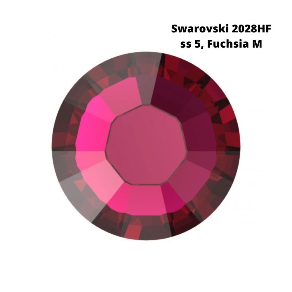 Стразы Swarovski клеевые плоские 2028HF, ss 5 (1.8 мм), Fuchsia M, 144 шт