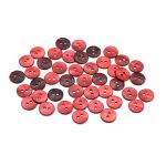Пуговицы 2 прокола ракушка 16L (9мм) (Red (красный)), 50 шт