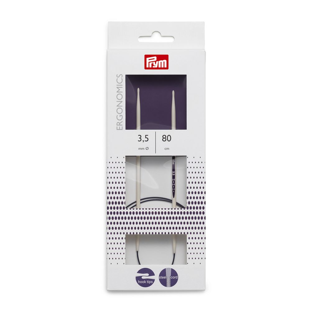 Спицы круговые Prym Ergonomics ⌀3,5 мм, 80 см