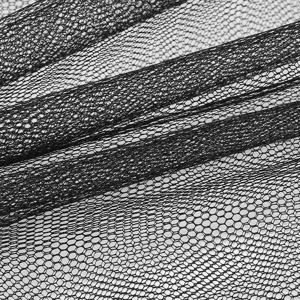 Фатин мягкий крупная сетка 180 см / 45.72 метров, TBY.S.180.BL, цв.черный