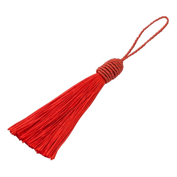 Кисть шторная l=10 см, полиэстер, 10 шт, 1 красный, CL-033