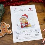 Набор для вышивания нитками Luca-S, Праздничные подарки, 17х20см