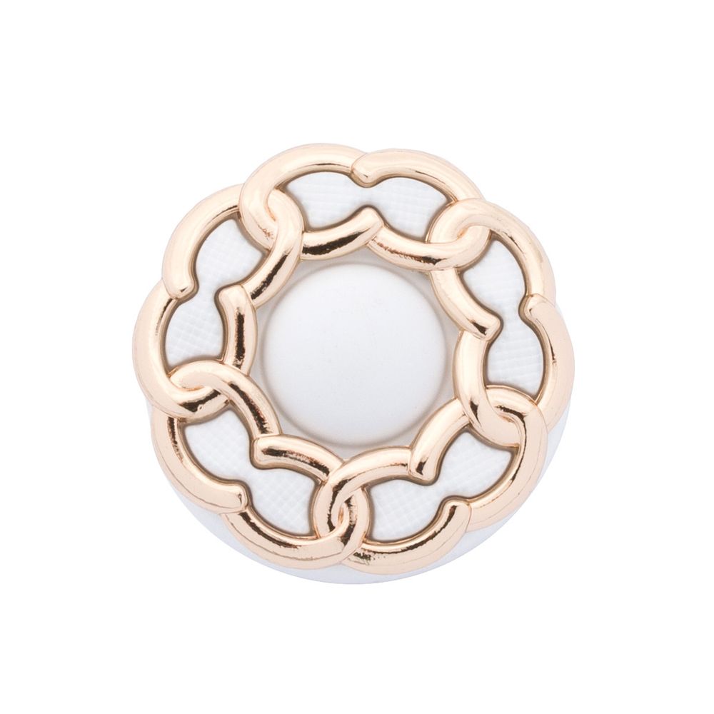 Пуговицы на ножке 36L=23 мм, металл, GD.White (золото-белый), 10 шт, MP13