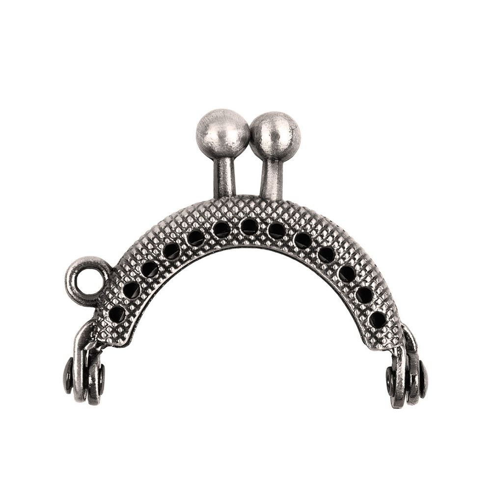 Застежка для сумки фермуар 4х3.5 см, 5 шт, 01 серебро, Gamma FER-18