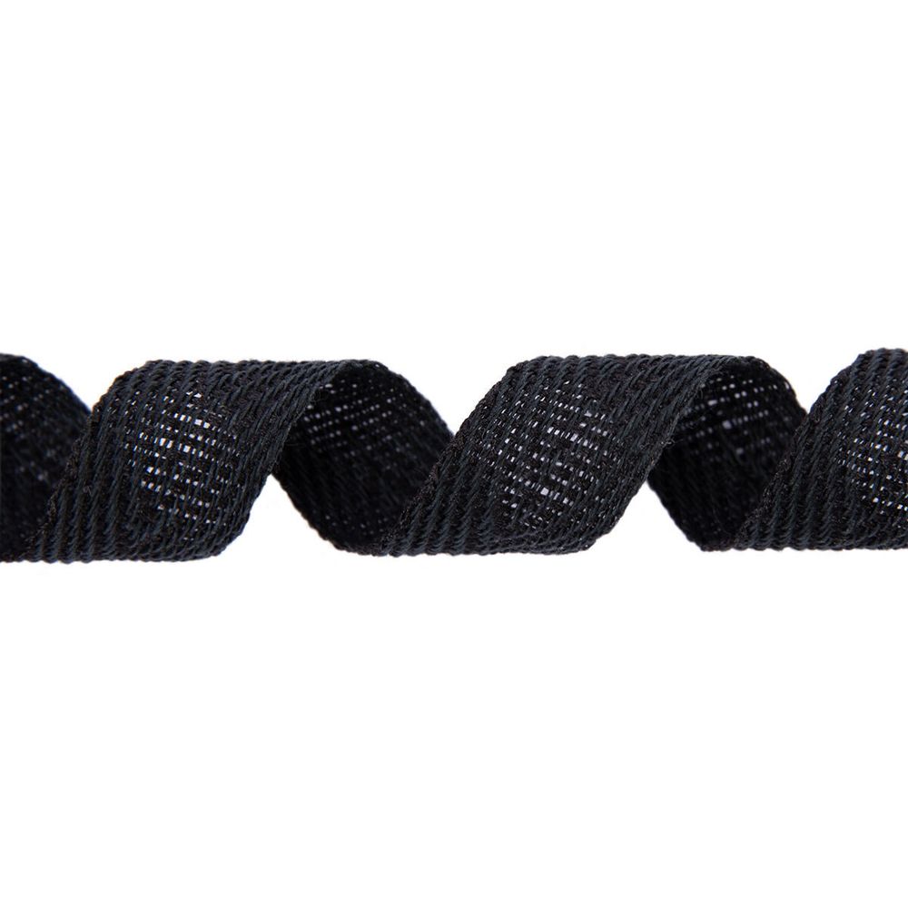 Тесьма (лента) киперная (100% х/б) 15 мм / 100 метров, черный, Gamma ЛКЭ (15чх/15хх-100) цв