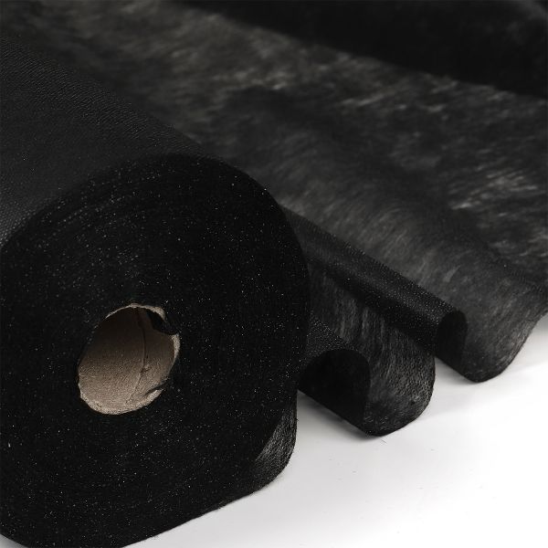 Флизелин клеевой точечный 25 г/м², цв.черный, шир.90см, 100м