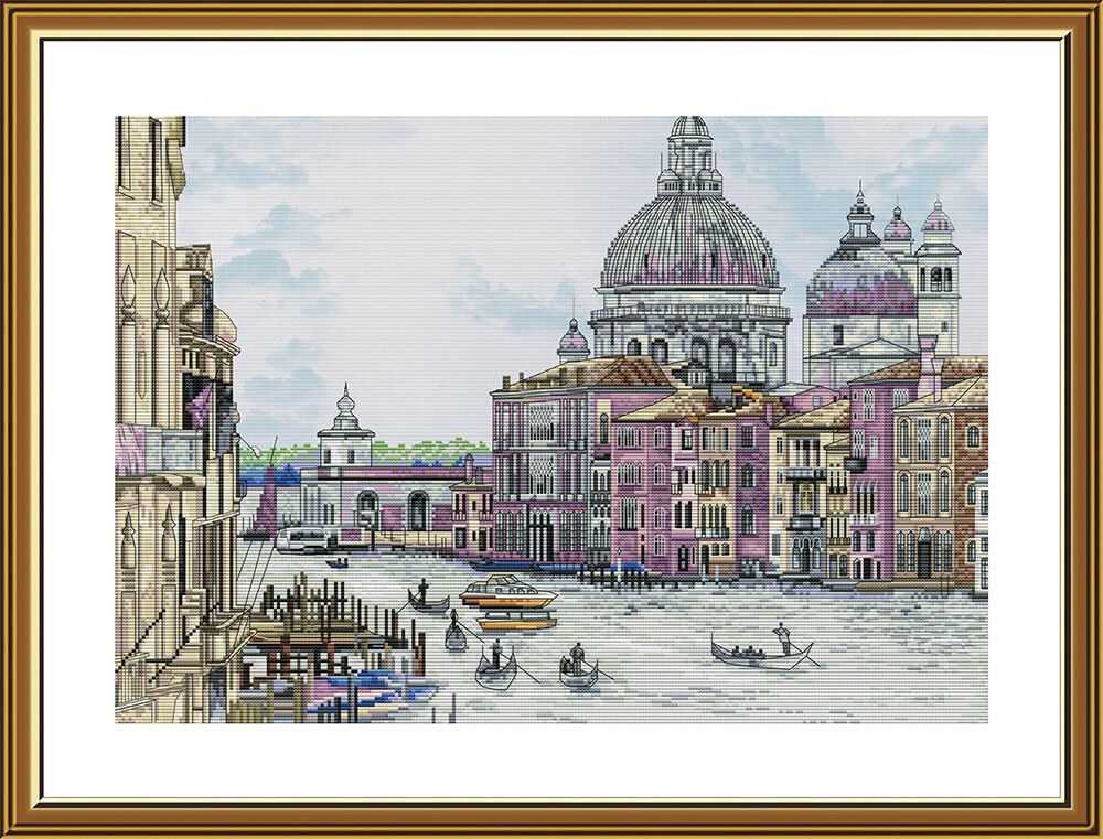 Набор для вышивания нитками Нова Слобода, Жемчужина Италии 41х28 см