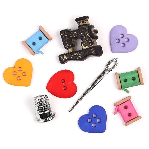 Украшения декоративные пуговицы Фигурки Любовь к шитью Dress 9062