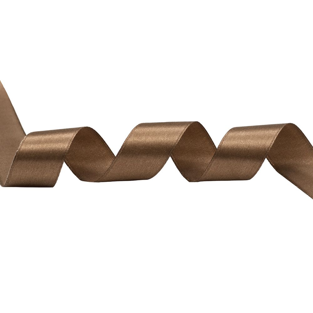 Лента атласная 1-сторонняя 25.0 мм / 22.86±1 метров, 075 серо-коричневый, Globus