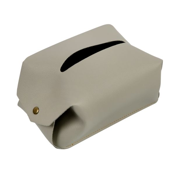 Салфетница 17х10х10 см, искусственная кожа, №01 серый, Stilerra PFH-042