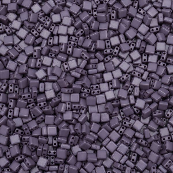 Бусины пластик 6х6х3 мм, 50 г, с двойным отверстием, плоский квадрат, 3 серо-голубой, Astra&Craft 7429