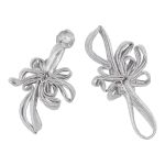 Сутажная застежка, 9 см (серебро), NO.3, 5 шт