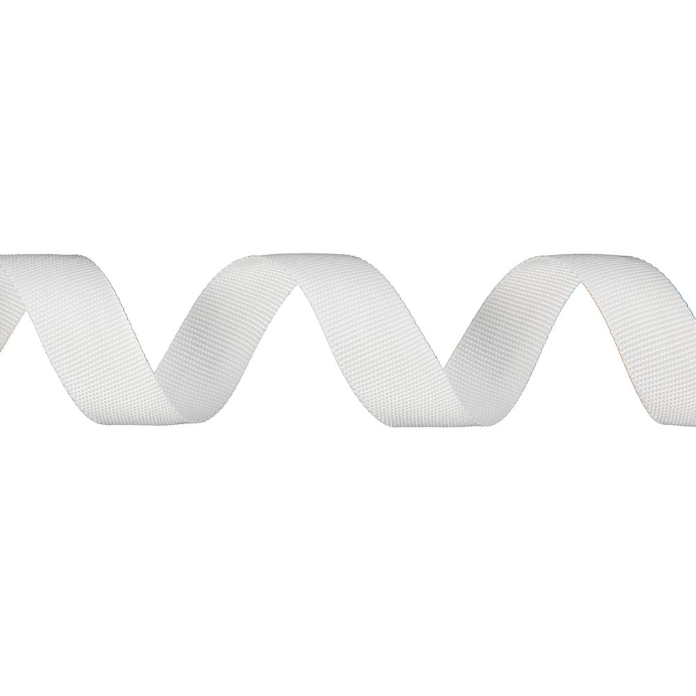 Стропа (ременная лента) 30 мм / 50 метров, толщ. 1.07 мм, [16 г/пог.м], 100% п/п, белый, Gamma G-30 W