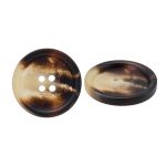 Пуговица 4 прокола 40L = 25 мм, пластик, col.B т. коричневый, CN2867, 36 шт