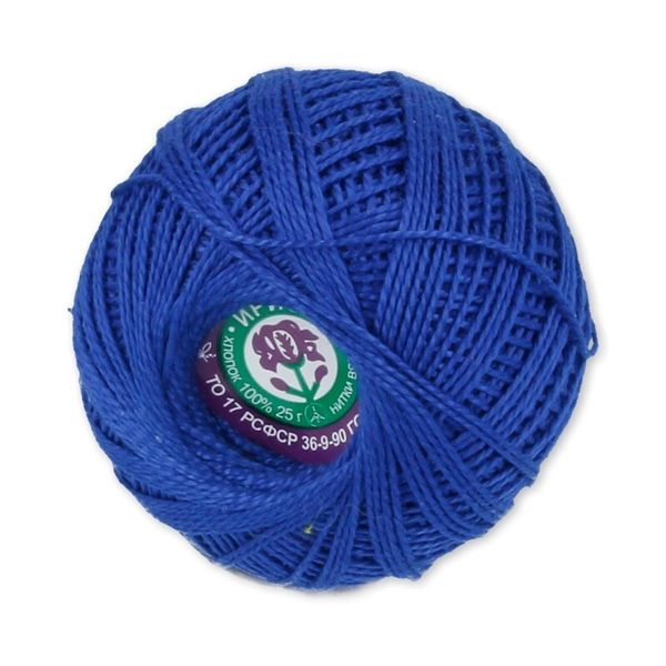 Пряжа ПНК им.Кирова Ирис / уп.20 мот. по 25 г, 150м, №2411 яр.синий