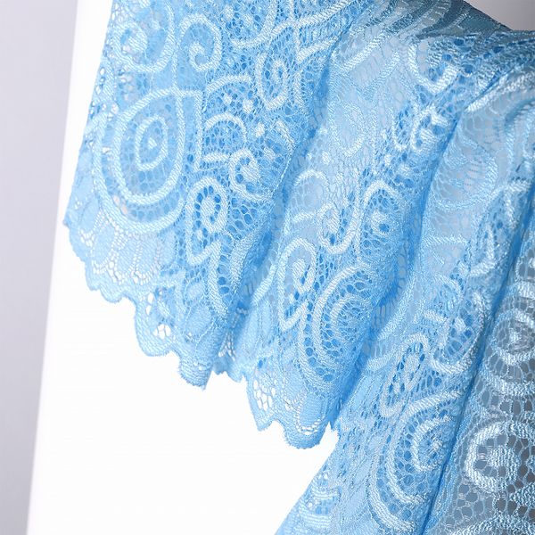 Кружево бельевое эластичное 180 мм / 3 м, TBY.L1351, цв.L3090 голубой, Kruzhevo