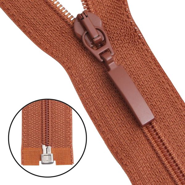 Молния спираль (витая) Arta Т5 (5 мм) 1 зам., разъем., 60 см, цв. 856 св.коричневый, уп.5 шт