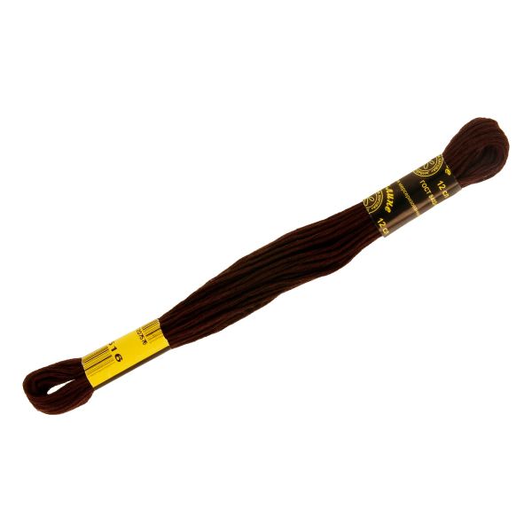 Мулине ПНК им.Кирова цв.6516 т. коричневый, Россия, 24 мотка по 8 метров