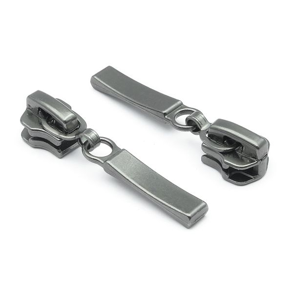 Слайдер (замок) для молнии металл Т5 (5 мм), черн. никель, M-5728, 20 шт