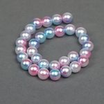 Бусины пластик (перламутр) ⌀8 мм, 500 г, микс, Magic4Hobby