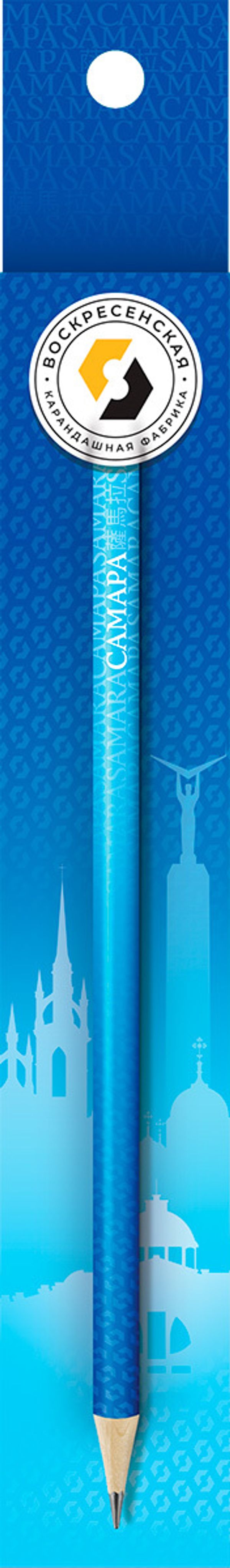 Карандаш чернографитный заточенный ТМ (HB), 4 шт, Самара, ВКФ SUV-049