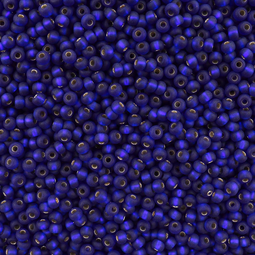 Бисер Preciosa 10/0 (2.3 мм), 500 г, прозрачный матовый с серебр. центром, круг.отв., (37100) 331-39001-10/0