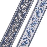 Лента (тесьма-бордюр) жаккардовая 60.0 мм / 25±1 метров, 4 синий, 3AR2679