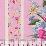 Ткань для пэчворка Peppy Весенний этюд, рулон 112 см / 5 метров, ВЭ-03 Панель розовый, Peppy