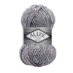Пряжа Alize (Ализе) Superlana Maxi / уп.5 мот. по 100 г, 100м, 801 серый жаспе A