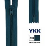Молния спираль (витая) YKK Т3 (3 мм) 1 зам., н/раз., 35 см, цв. 908 петроль, 0561179/35, уп. 10 шт /TOS/