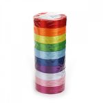 Лента атласная 1-сторонняя 20.0 мм / 10 шт по 22.5±1 метра, набор Радужный2 Magic4Hobby