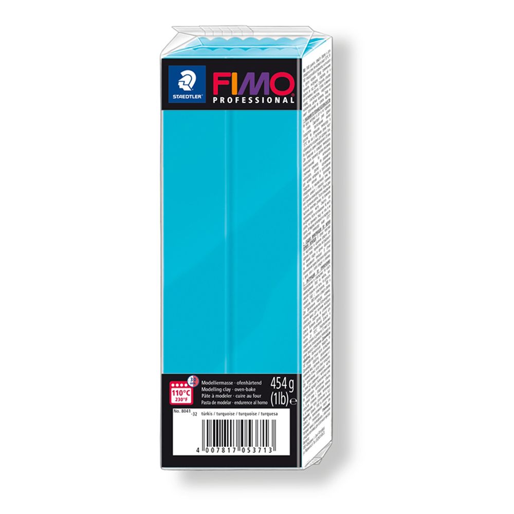 Полимерная глина Fimo Professional, 454 г, бирюзовый /TOS/
