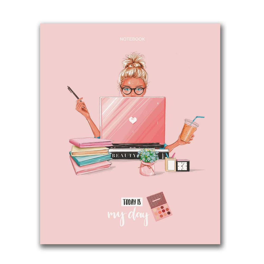 Бизнес-блокнот, матовая ламинация + выборочный лак, A5+ 64 л. 18 шт, клетка, Будь в тренде 000389, Светоч 64ББТ5_4_5_1