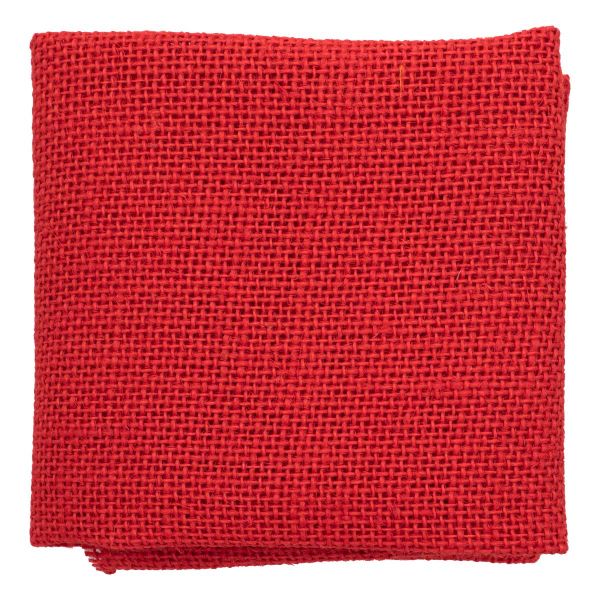 Ткань для рукоделия рогожка 100% лен 48х45см, красный