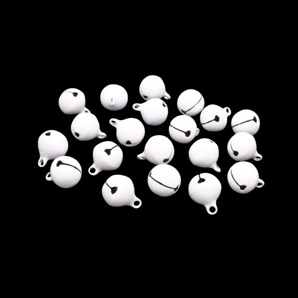 Бубенчики 14 мм, 20 шт, белый