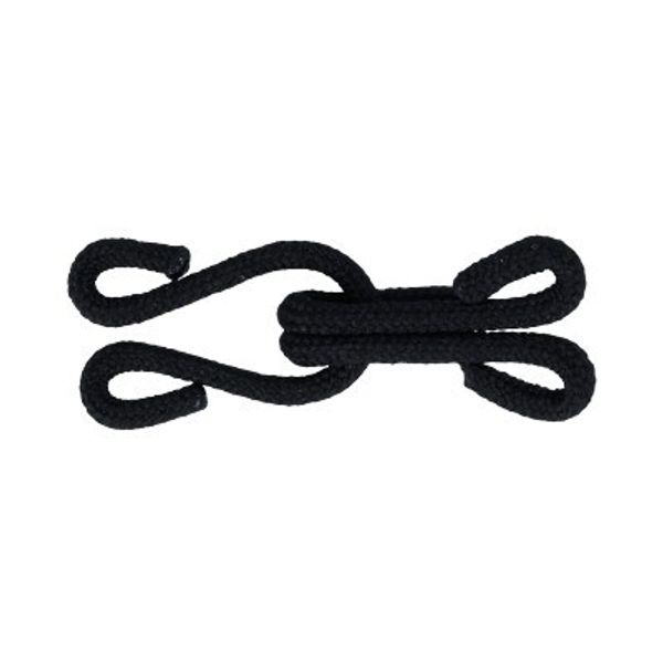 Крючок шубный обтяжной 36 мм, 3 шт, черный, Gamma TF-02