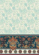 Ткань для пэчворка Peppy Сказочный восток панель, отрез 60х110 см, 146 г/м², СВ-01 белый, Peppy