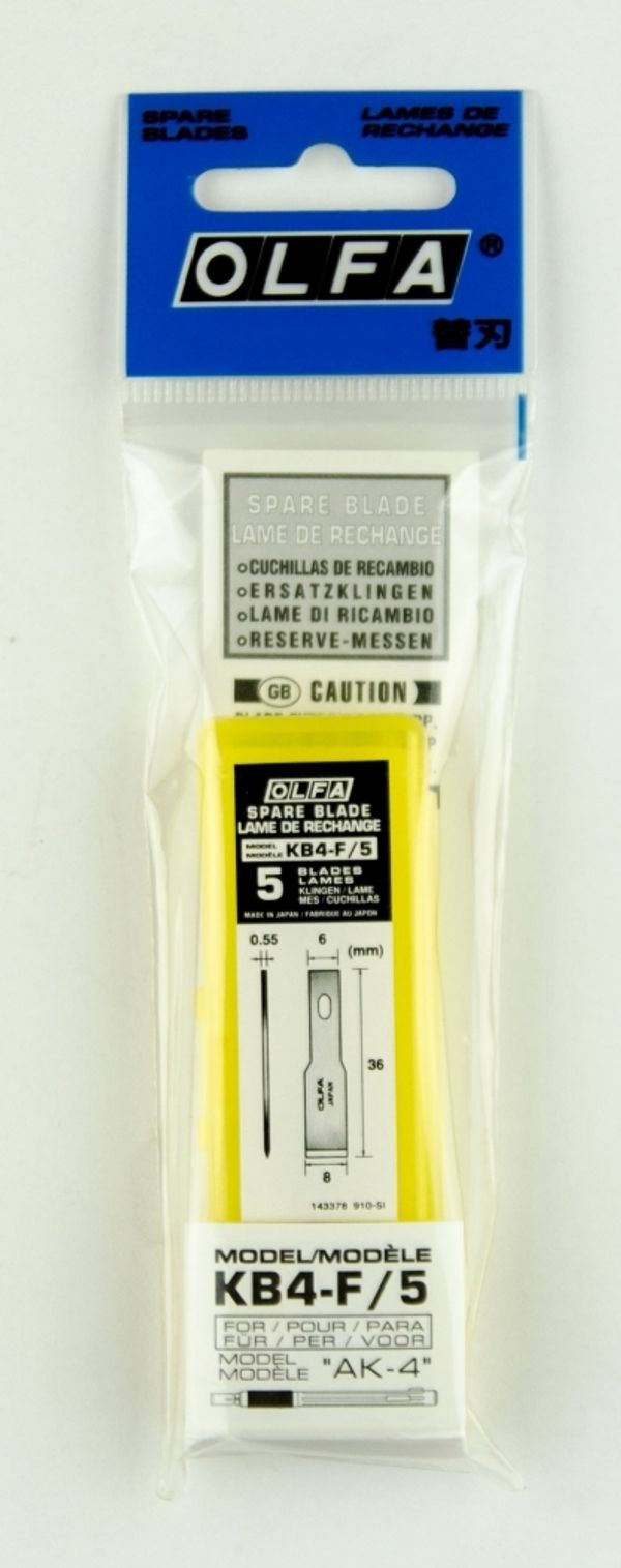 Лезвия лопаточные для ножа, KB4-F/5, Olfa, 1 шт