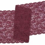 Кружево бельевое эластичное 300 мм / 3.4 метра, цвет темно-красный