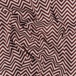 Ткань для пэчворка Peppy Бабушкин сундучок, рулон 112 см / 5 метров, БС-08 зигзаг коричневый, Peppy