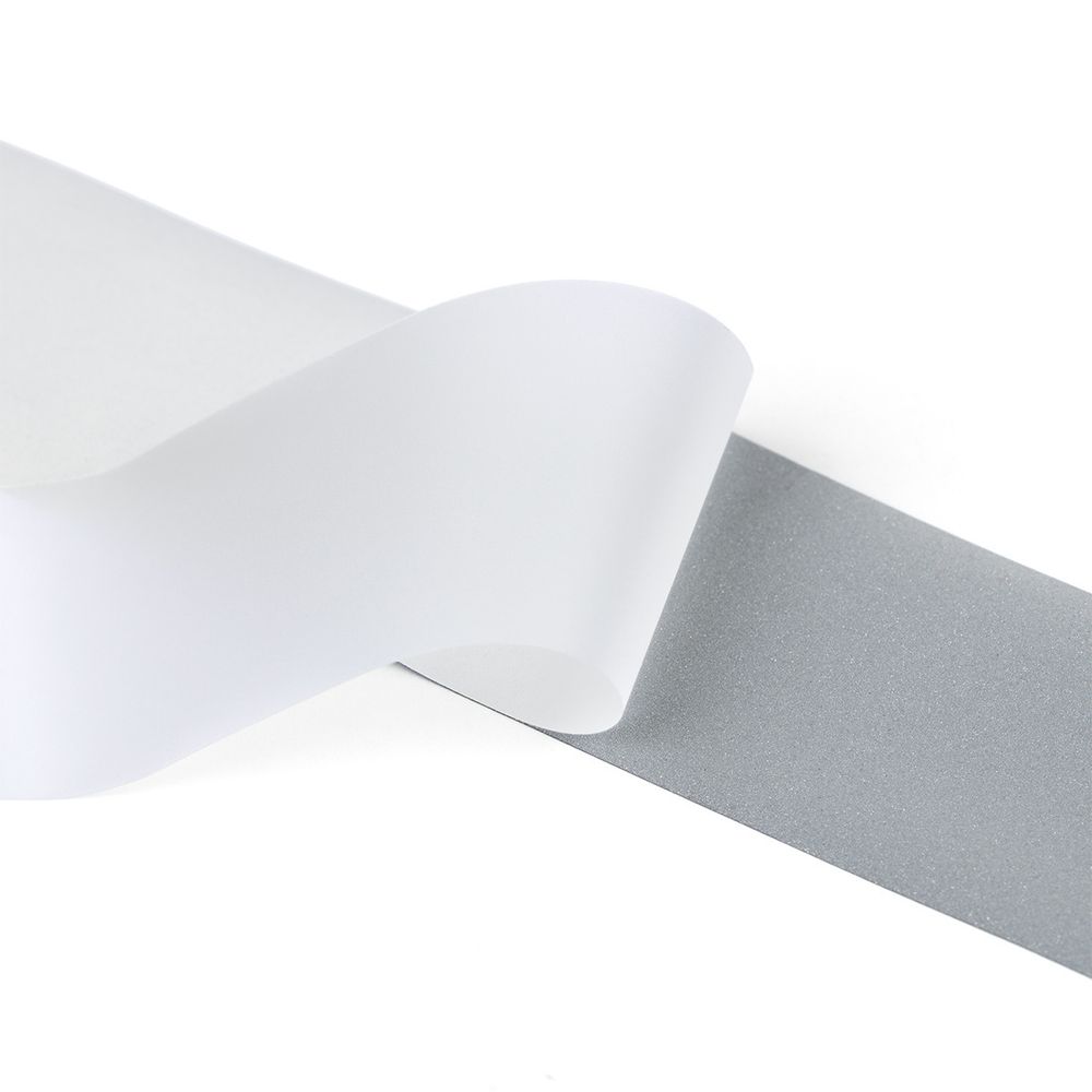 Лента светоотражающая (катафотная) термоклеевая [cpl:420], 50 мм / 50 метров, 100% полиуретан, серебро, Gamma TG9400