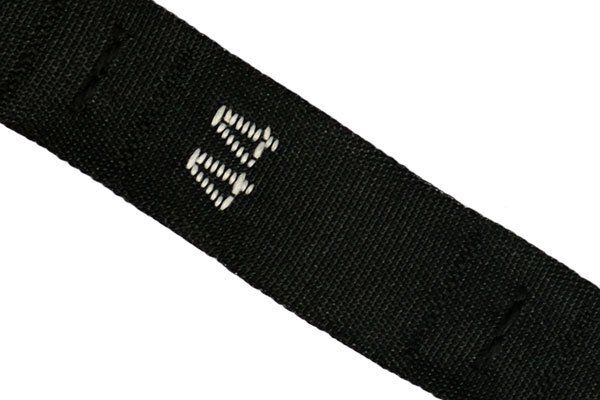 Этикетка-размерник, размер 44, жаккардовая тафта, черный 10х32 мм, 500 шт