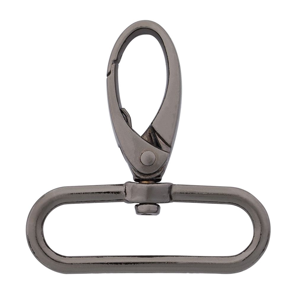 Карабин металл 40 мм (48х52 мм), цв.чер.никель, 20 шт