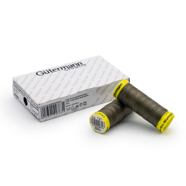 Нитки для трикотажа Gutermann Maraflex, 150м, 727 дымчато серо-зеленый, 5 катушек