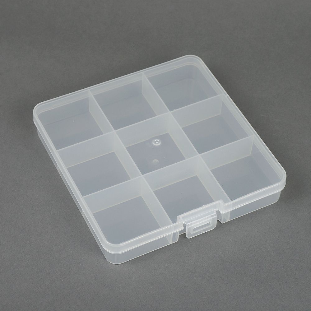 Контейнер для мелочей 13.5х13.7х2.3 см цв. в ассортименте