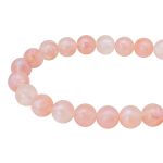 Бусины акрил ⌀12 мм, 500 г, дымка с АВ шиммером, круглые, AD071 персиковый, (7748709)2012 , Astra&Craft